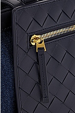 Bottega Veneta Mini Flip Flap Bag in Indigo Abyss, Abyss, & Muse Brass, view 8, click to view large image.