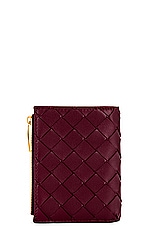 Bottega Veneta Small Bi-fold Wallet in Cherry Gold, view 2, click to view large image.