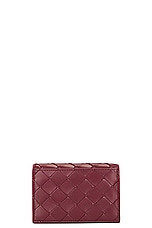 Bottega Veneta Card Case in Cherry Gold, view 2, click to view large image.