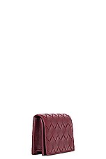 Bottega Veneta Card Case in Cherry Gold, view 3, click to view large image.