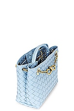 Bottega Veneta Small Andiamo Chain Bag in Ice & Muse Brass, view 6, click to view large image.