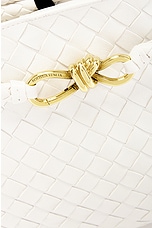 Bottega Veneta Medium Andiamo Bag in White & Muse Brass, view 8, click to view large image.