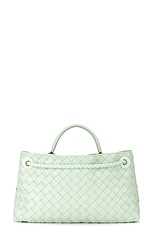 Bottega Veneta Small East West Andiamo Bag in Fresh Mint & Muse Brass, view 4, click to view large image.
