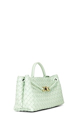 Bottega Veneta Small East West Andiamo Bag in Fresh Mint & Muse Brass, view 5, click to view large image.