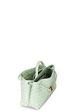 Bottega Veneta Small East West Andiamo Bag in Fresh Mint & Muse Brass, view 6, click to view large image.