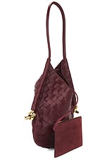 Bottega Veneta Small Solstice Bag in Cherry & Muse Brass, view 4, click to view large image.