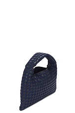 Bottega Veneta Small Hop Bag in Abyss Indigo, Abyss, & Muse Brass, view 4, click to view large image.