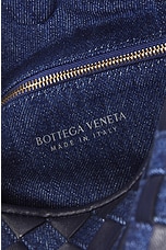 Bottega Veneta Small Hop Bag in Abyss Indigo, Abyss, & Muse Brass, view 5, click to view large image.