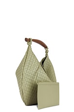 Bottega Veneta Sardine Bermuda Bag in Travertine, Honey, & Muse Brass, view 3, click to view large image.