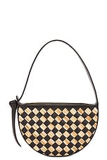 Bottega Veneta Sunrise Shoulder Bag in Fondant, Natural, & Muse Brass, view 1, click to view large image.