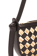 Bottega Veneta Sunrise Shoulder Bag in Fondant, Natural, & Muse Brass, view 7, click to view large image.