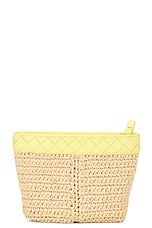 Bottega Veneta Small Prism Pouch in Natural & Sherbert Gold, view 3, click to view large image.