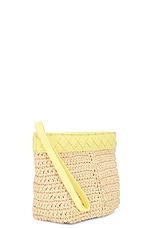 Bottega Veneta Small Prism Pouch in Natural & Sherbert Gold, view 4, click to view large image.