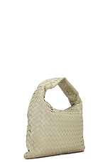 Bottega Veneta Small Hop Bag in Travertine & Muse Brass, view 4, click to view large image.
