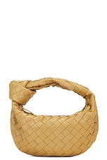 Bottega Veneta Mini Jodie Bag in Dark Praline & Gold, view 1, click to view large image.