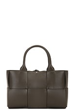 Bottega Veneta Mini Arco Tote Bag in Kaki & Gold, view 4, click to view large image.