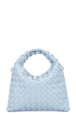 Bottega Veneta Mini Hop Bag in Ice & Muse Brass, view 3, click to view large image.