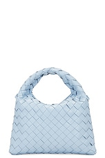 Bottega Veneta Mini Hop Bag in Ice & Muse Brass, view 4, click to view large image.
