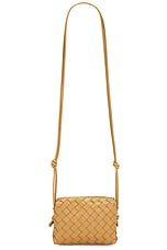 Bottega Veneta Mini Loop Bag in Dark Praline & Gold, view 3, click to view large image.