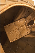 Bottega Veneta Mini Loop Bag in Dark Praline & Gold, view 6, click to view large image.