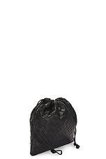 Bottega Veneta Medium Pouch in Black, view 3, click to view large image.