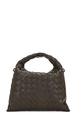 Bottega Veneta Mini Hop Bag in Kaki & Muse Brass, view 3, click to view large image.