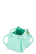 Bottega Veneta Small Andiamo Parachute Bag in Green Oasis & Muse Brass, view 6, click to view large image.