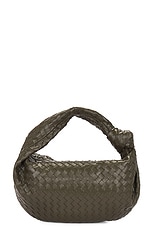 Bottega Veneta Small Jodie Bag in Kaki & Gold, view 3, click to view large image.