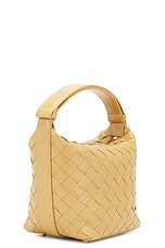 Bottega Veneta Micro Wallace Bag in Dark Praline & Gold, view 4, click to view large image.