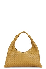 Bottega Veneta Small Hop Bag in Dark Praline & Muse Brass, view 1, click to view large image.