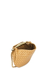 Bottega Veneta Small Sardine Bag in Dark Praline & Muse Brass, view 4, click to view large image.