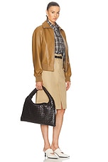 Bottega Veneta Small Hop Bag in Fondant & Muse Brass, view 2, click to view large image.