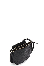 Bottega Veneta Gemelli Double Pouch in Black & Muse Brass, view 5, click to view large image.