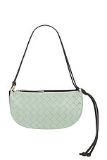 Bottega Veneta Gemelli Double Pouch in New Sauge, Fondant, & Muse Brass, view 1, click to view large image.