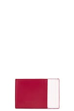 Bottega Veneta Cassette Card Case in Dark Red, view 2, click to view large image.