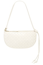 Bottega Veneta Gemelli Double Pouch in Sea Salt & Muse Brass, view 1, click to view large image.