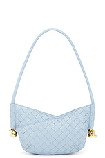 Bottega Veneta Small Solstice Bag in Ice & Muse Brass, view 3, click to view large image.