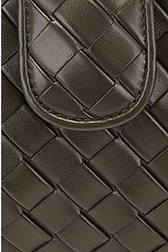 Bottega Veneta Lauren 1980 Teen Clutch in Kaki & Muse Brass, view 7, click to view large image.