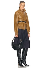 Bottega Veneta Hula Hoop Hobo Bag in Black & Muse Brass, view 2, click to view large image.