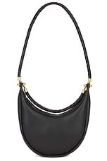 Bottega Veneta Hula Hoop Hobo Bag in Black & Muse Brass, view 6, click to view large image.