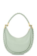 Bottega Veneta Hula Hoop Hobo Bag in New Sauge & Muse Brass, view 3, click to view large image.