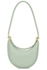 Bottega Veneta Hula Hoop Hobo Bag in New Sauge & Muse Brass, view 6, click to view large image.