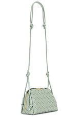 Bottega Veneta Concert Pouch in New Sauge & Gold, view 4, click to view large image.