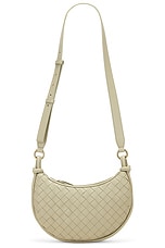 Bottega Veneta Gemelli Multipocket Bag in Travertine & Muse Brass, view 1, click to view large image.