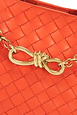 Bottega Veneta Small Andiamo Bag in Orange & Muse Brass, view 8, click to view large image.