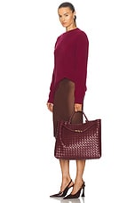 Bottega Veneta Large Andiamo Bag in Barolo & Muse Brass, view 2, click to view large image.