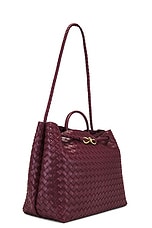 Bottega Veneta Large Andiamo Bag in Barolo & Muse Brass, view 4, click to view large image.