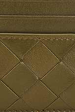 Bottega Veneta Intrecciato Card Case in Olive Oil & Gold, view 5, click to view large image.