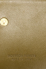 Bottega Veneta Small Intrecciato Bi-fold Wallet in Olive Oil & Gold, view 6, click to view large image.