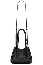 Bottega Veneta Small Andiamo Parachute Bag in Black & Muse Brass, view 1, click to view large image.